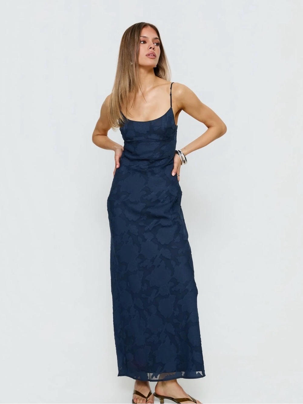 NWT Princess Polly Jacalyn Navy Floral Maxi Dress US 2 $99
